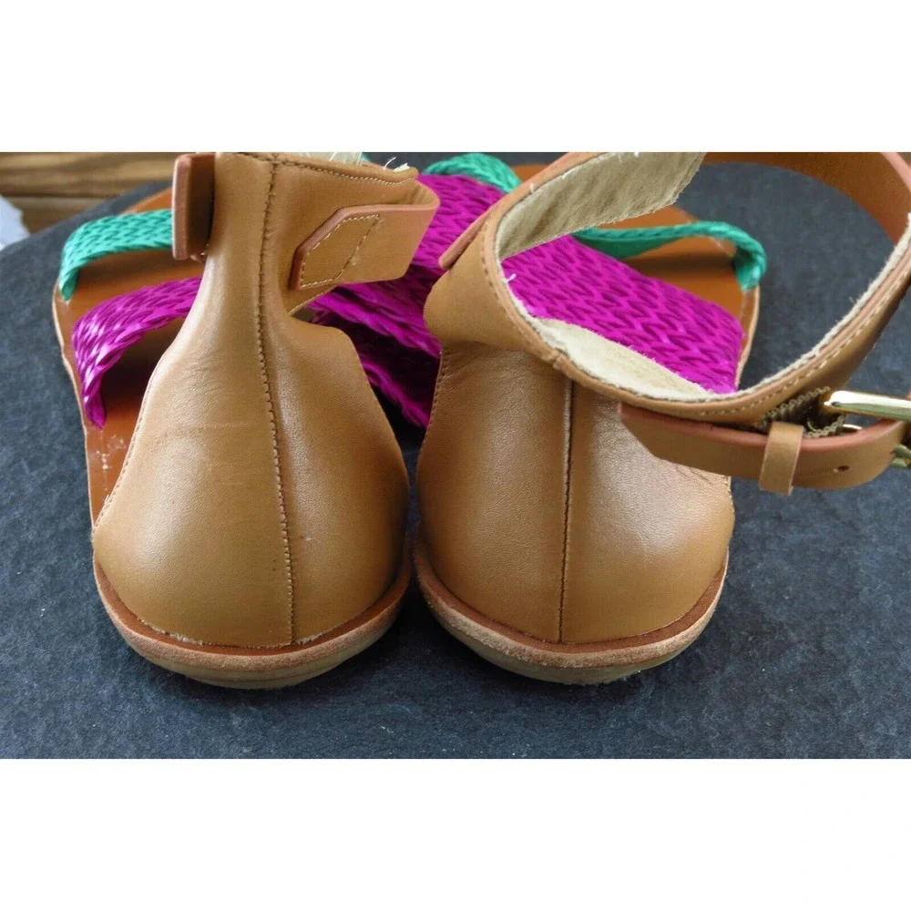 Dolce Vita Sz 7 M Brown Ankle Strap‎ Leather Women Sandals